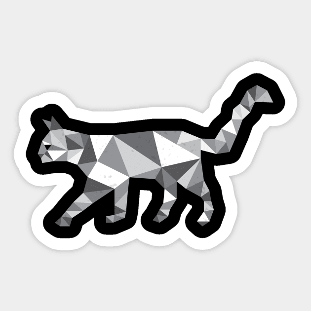 Geometric Cat Sticker by martinussumbaji